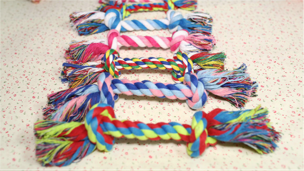 double knot cotton rope toy