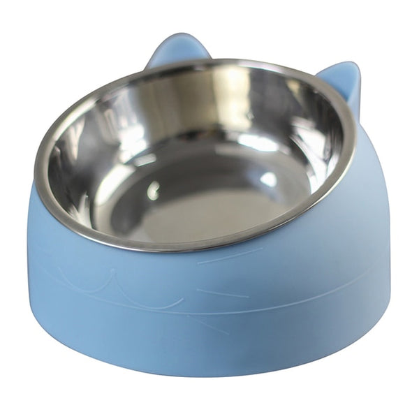 Cat Dog Bowl 15 Degrees Raised Stainless Steel
