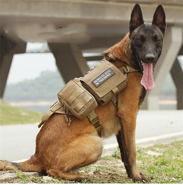 Ihrtrade Tactical Dog Harness Molle System Vest Adjustable Military